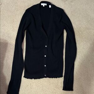 Vince Woman’s Black Button-Up Cardigan - M